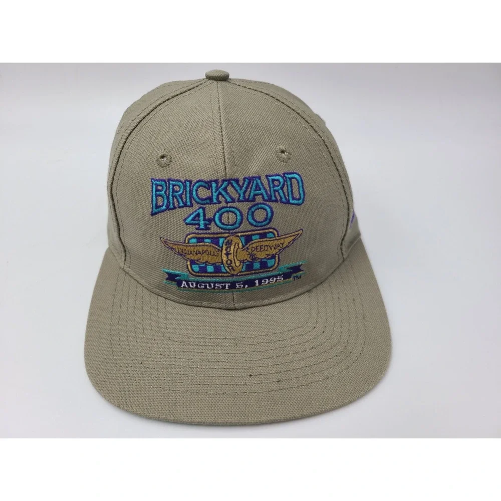 Vintage 1995 Brickyard‎ 400 Logo Athletic Snapback (Fits Small) Hat Cap NASCAR